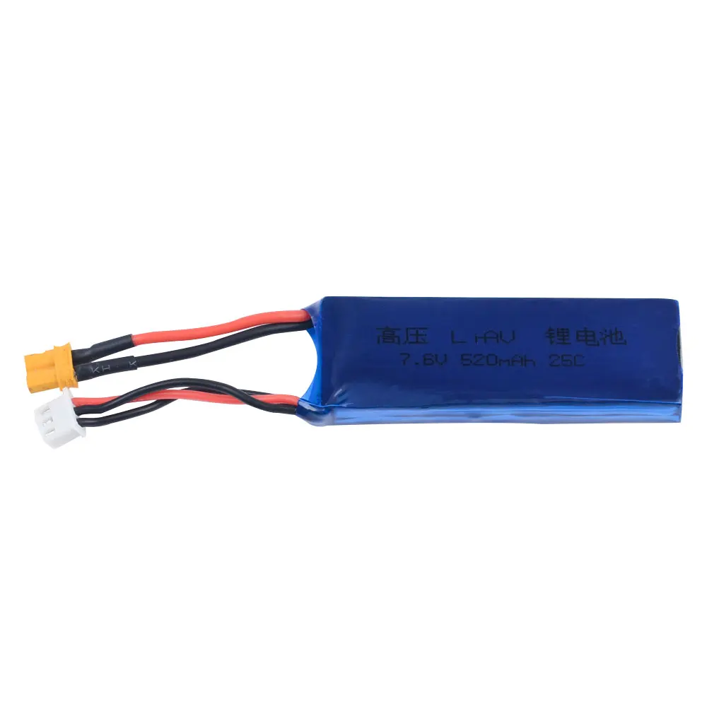 2 шт. аккумуляторная батарея ZDF Lipo 520 мАч 7 6 В макс. 8 25C 2S HV 4 35 в разъем XT30 для RC FPV Drone