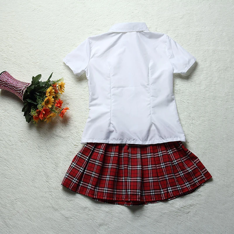 SESERIA M L Sexy Plaid Skirt Schoolgirl Women Cosplay Student Uniforms Suits School Costume | Тематическая одежда и