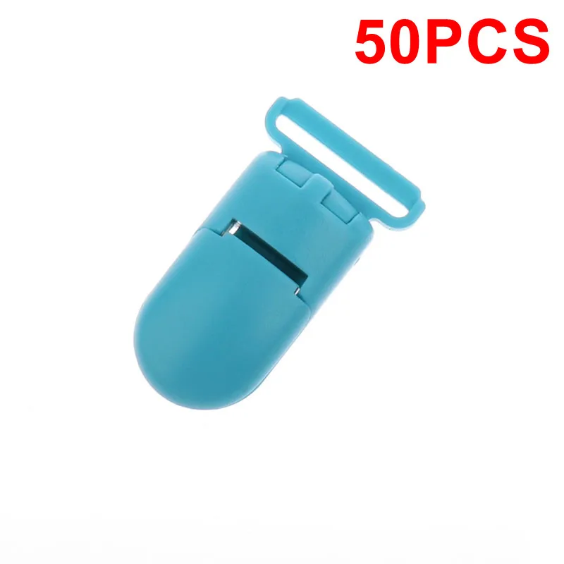 B46 Vivid Blue Fkisbox 50 шт. пластиковые детские соски, зажимы для младенцев, пустышка, держатель для соски, аксессуары для новорожденных, Прорезыватель для зубов, украшения Прорезыватель для зубов - Цвет: B46 Vivid Blue