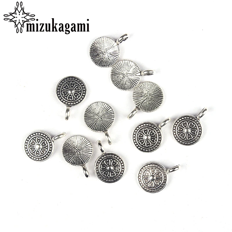 Подвеска из цинкового сплава в ретро стиле Очаровательная круглая с большим