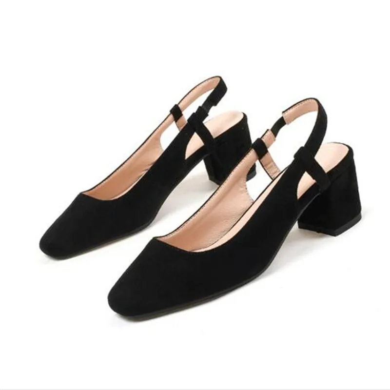 

Women sandals Summer New pattern fashion Pink Sweet Suede High-heeled Women sandals Simplicity Student Sandals size 34-43