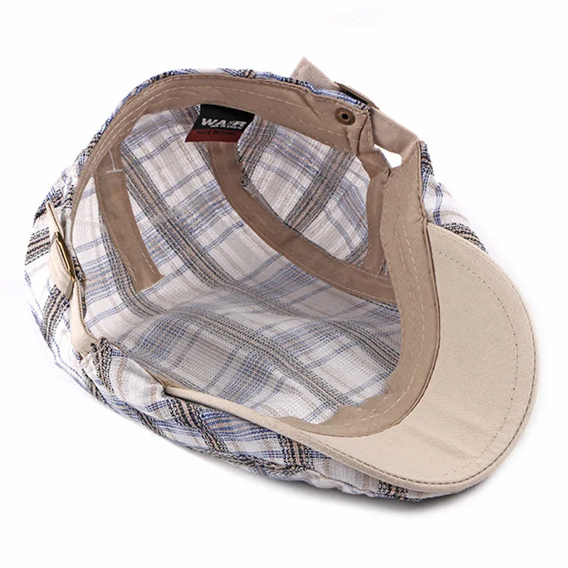 

PCFDDR Korean Fashion Grille Beret For Men And Women in Spring And Summer leisure Duck Tongue Forward Hat.
