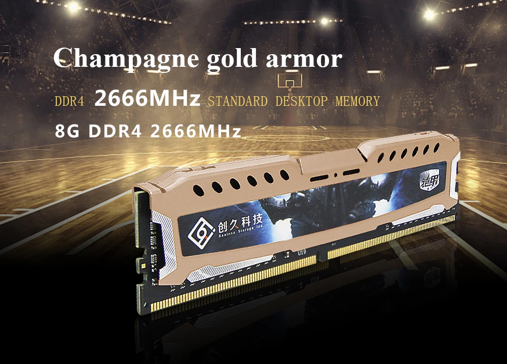 Reeinno оперативная память 8 ГБ DDR4 1,2 в 2666 МГц 288pin PC4-19200 CL = 19-19-19-43 пожизненная гарантия для настольных ноутбуков Intel и AMD