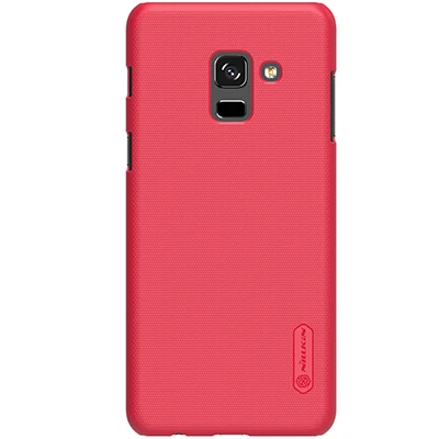 NILLKIN супер матовый защитный жесткий чехол для задней крышки для samsung Galaxy A8 /A8 Plus - Цвет: Красный