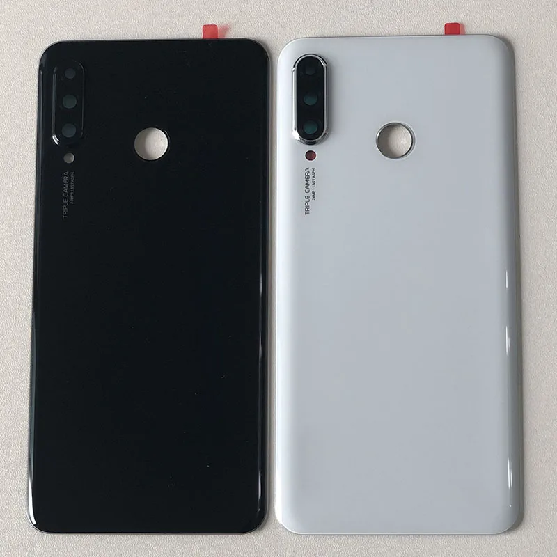 M& Sen для 6,1" huawei P30 Lite/Nova 4E стеклянная задняя крышка для батареи чехол+ стеклянная линза+ рамка для отпечатков пальцев+ оригинальная наклейка