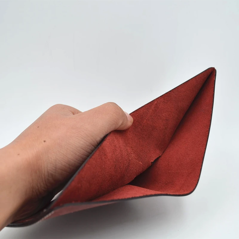 Натуральная кожа короткие бумажник человек/чистый коричневый ручной работы