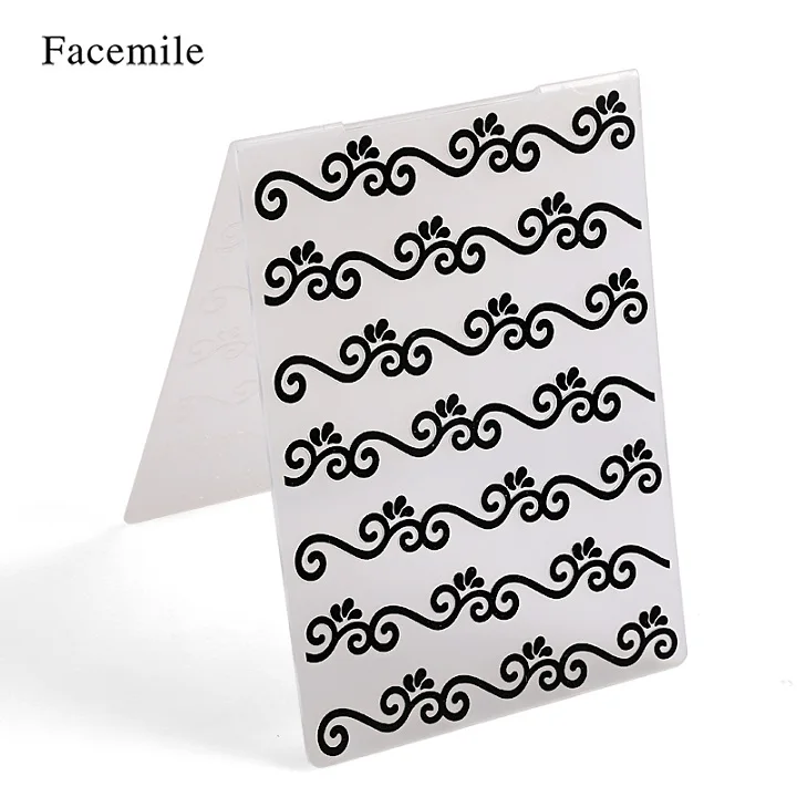 flower 2 Facemile 1 шт пластиковая папка шаблонов для тиснения для скрапбукинга фотоальбом бумажная карта ремесло открытка изготовление свадебного украшения - Цвет: flower 2