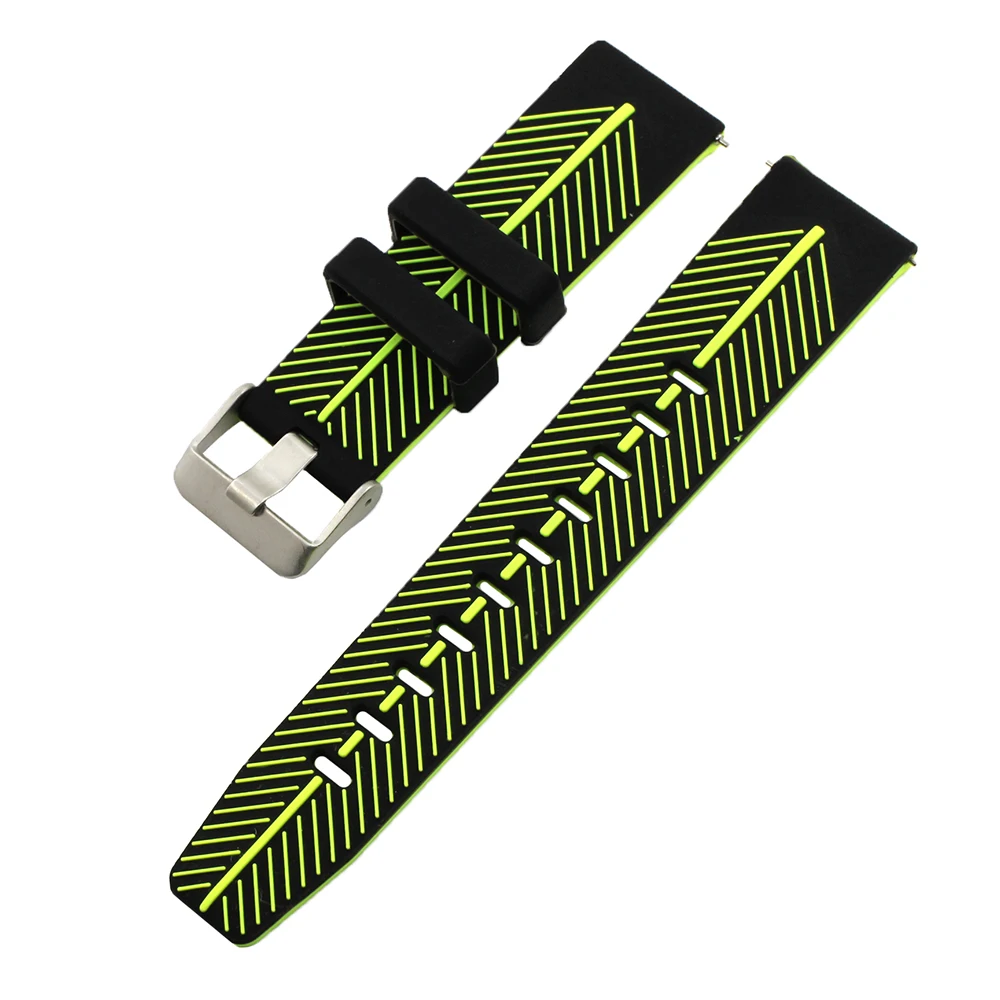 Silicone Rubber Watch Band 22mm for Luminox Quick Release Resin Strap Wrist Loop Belt Bracelet Black Blue Green Red + Spring Bar | Наручные