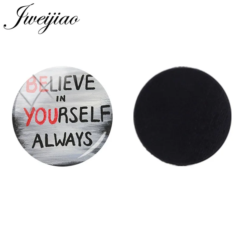 JWEIJIAO DIY стеклянный купол Верьте в себя всегда вдохновляющие цитаты бусины