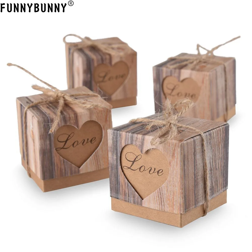 Искусственная кора FUNNYBUNNY Love Heart Подарочная сумка для свадебной вечеринки дня