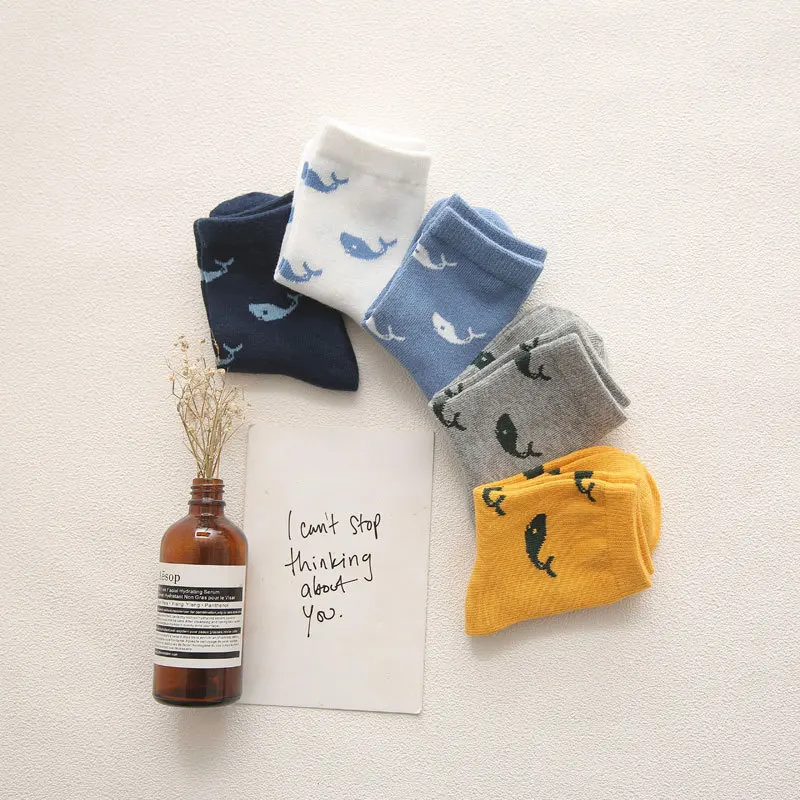 5 пара/лот новые мягкие хлопковые носки для мальчиков девочек милые Детские с