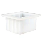 Маленькая квадратная силиконовая форма для мыла, белые прочные формы для мыла