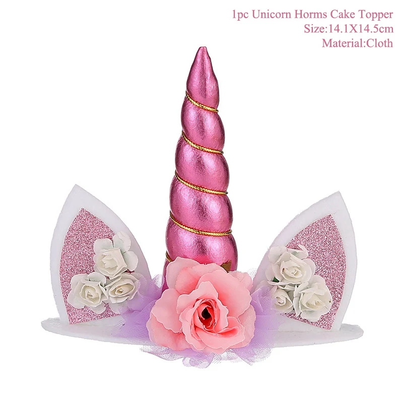 Unicorn Topper 3 Taoup повязка на голову с единорогом, вечерние украшения на день рождения для детей, декор в виде единорога Horms, праздничные вечерние принадлежности для детского душа - Цвет: Unicorn Topper 3