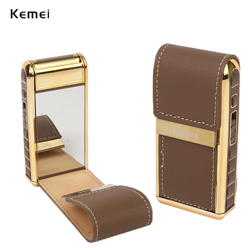 Мини Портативная электробритва идеально подходит для путешествий кожаный чехол