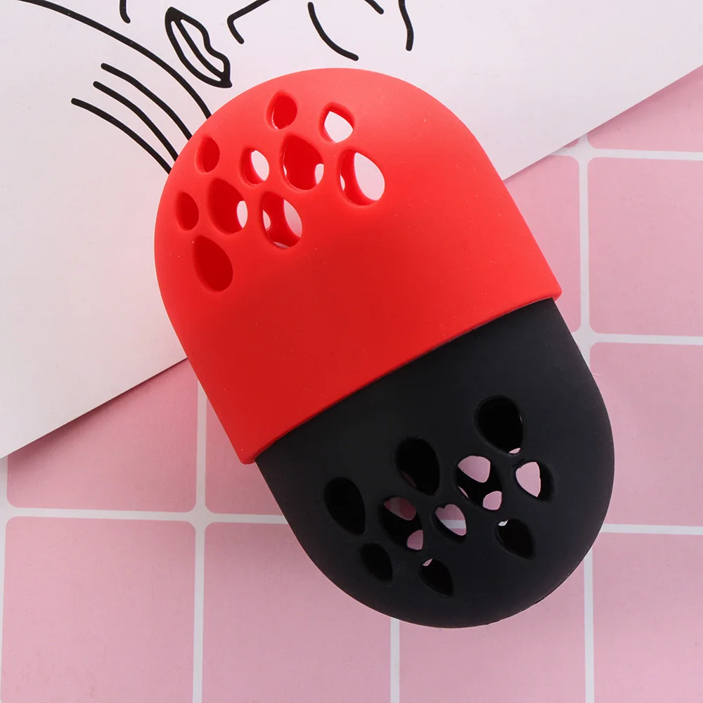 1Pcs Hollow Silicone Powder Puff Drying Holder Beauty Pad Makeup Sponge Display Rack Cosmetic Blender Sponge Case Puff Holder
