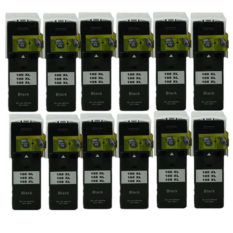 Замена чернильных картриджей для Lexmark 100 100XL LM100/105/108 S301 S302 S305 S405 S409 S505 S605 S308 S408 S508 S608 S815 - Цвет: 12 Black