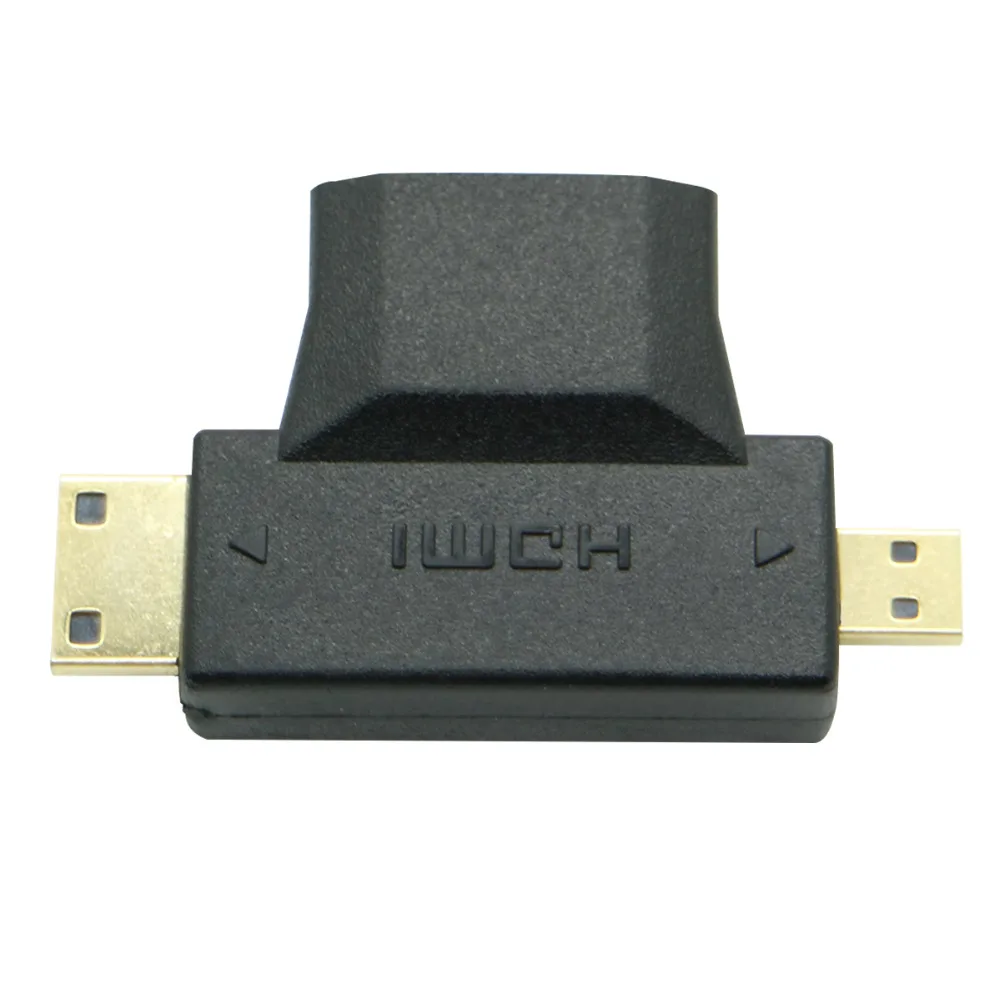 3 в 1 Micro HDMI Mini мужчина к адаптер V1.4 мужчин и женщин 90 градусов M/F комбо |
