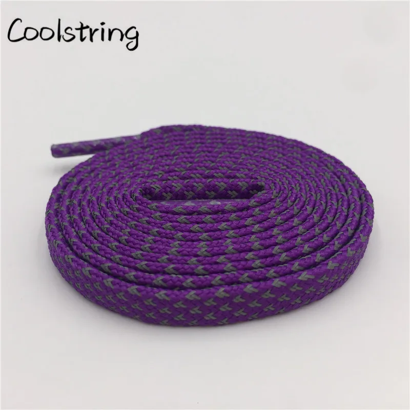 365 Dark Purple-3M Coolstring ночной бег Выделите плоский, длиной 3 м светоотражающие шнурки для обуви Прогулочные сапоги популярной расцветке; шнурки для взрослых и детей, спортивные 350 750 - Цвет: 365 Dark Purple-3M