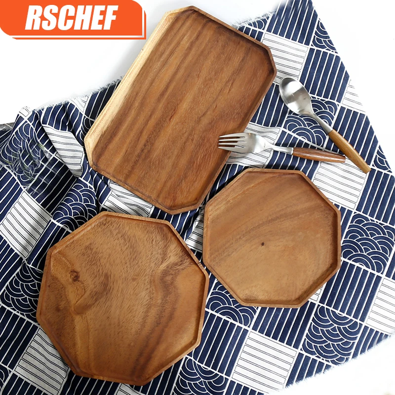 Кухонная мебель RSCHEF восьмиугольные деревянные поддоны закуски десерты
