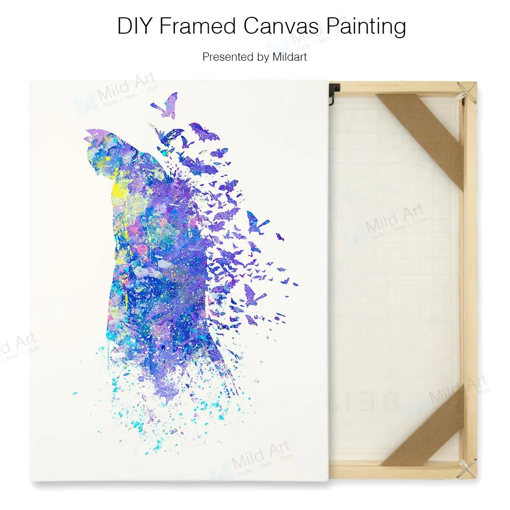 Настенная картина А4 с акварелью супергерой | Дом и сад