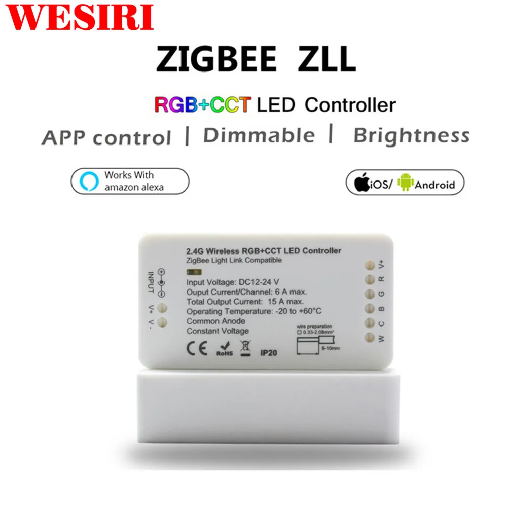 Контроллер светодиодных лент RGB + CCT RGBW WWCW Линейный диммер для освещения 50 шт. 12/24 В