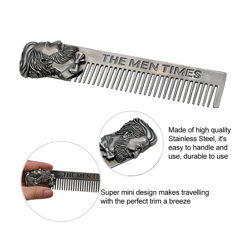 1 шт. расческа для бороды из нержавеющей стали|Расчески| |