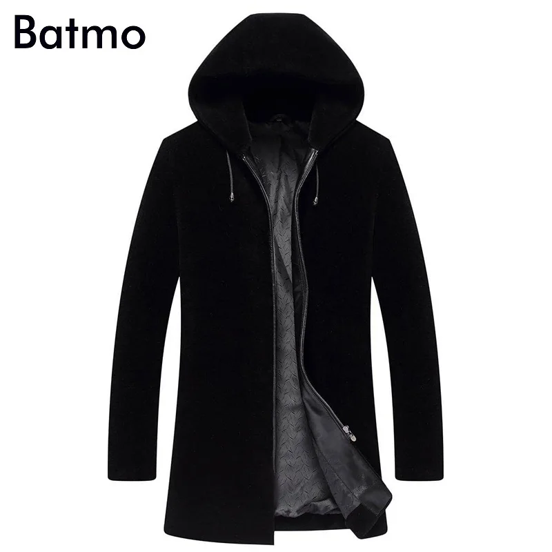 Batmo 2017 новое поступление зимняя высококачественная шерстяная мужская куртка из