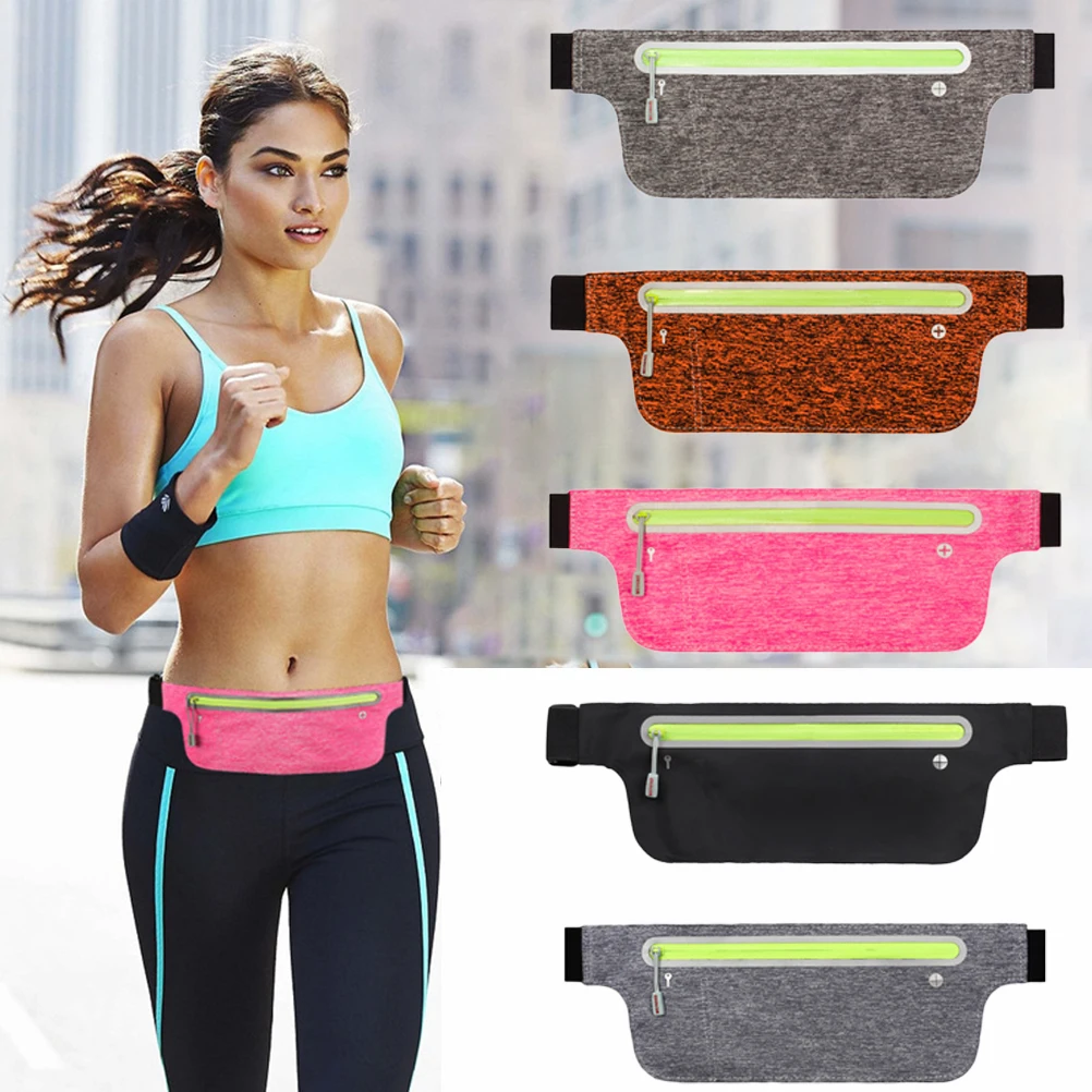

Sport Running Reflective Belt Waist Pack Adjustable Pouch Outdoor Sweatproof Hiking Gear Phone Bag Racing Gym Waist Bag #40
