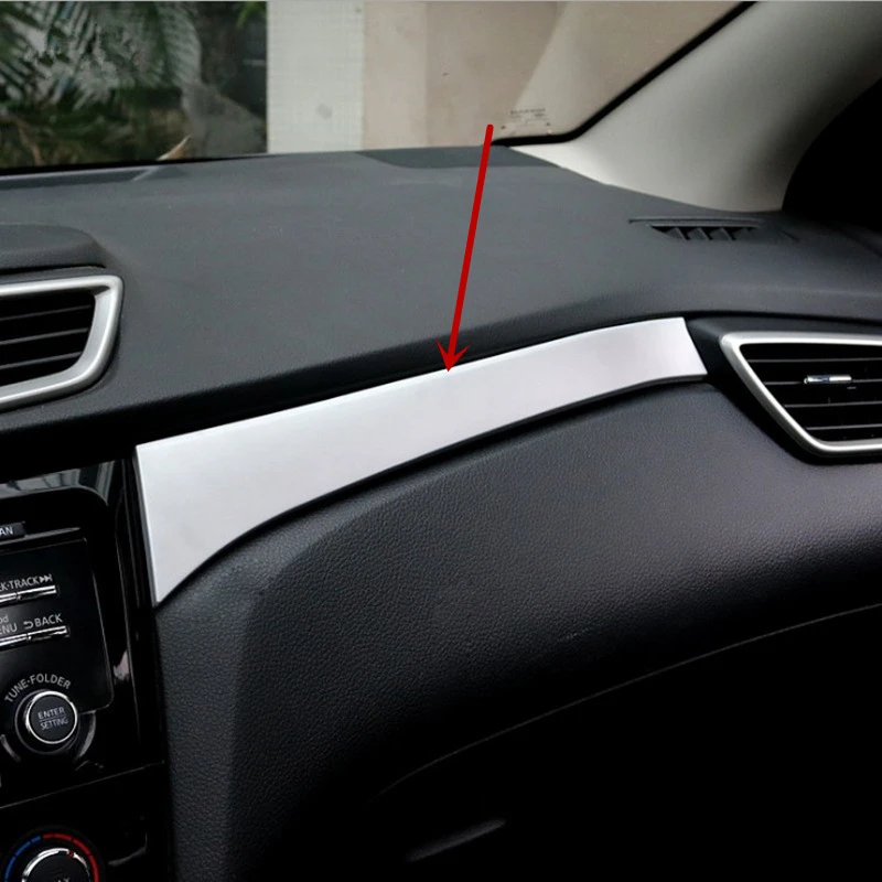 Подходит для NISSAN QASHQAI LHD J11 2014 2015 2016 2017 хромированная центральная консоль крышка