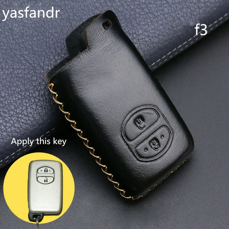 ysb101-f3 2 кнопки Автомобильный ключ держатель чехол для TOYOTA Camry Highlander Crown Prado бренд Land Cruiser Hilux Prius Автомобильный ключ крышка оболочка - Название цвета: ysb101-f3