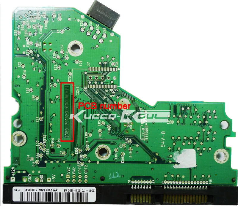 HDD PCB 2060-701520-000 REV P1 WD 3, 5 SATA