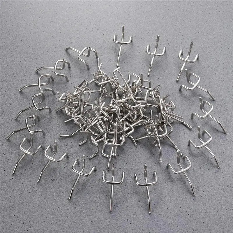 50 шт. углеродистая сталь колышки доска Pegboard Крючки гаражные работы хранение в магазине дисплей организации сталь подвесной инструмент Крючки для хранения