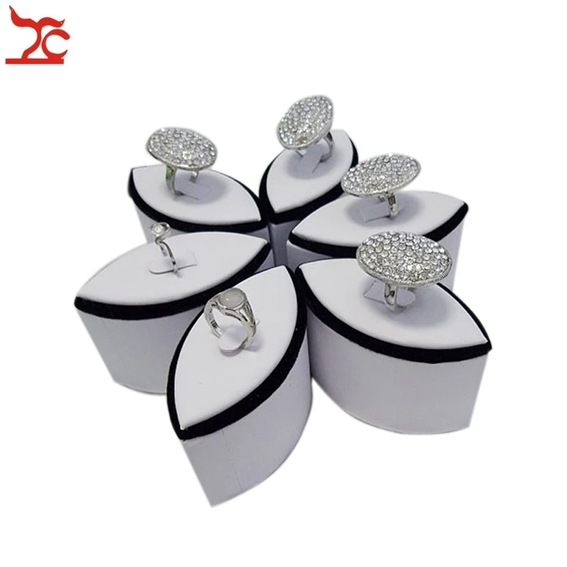 Модные ювелирные изделия витрина белый и черный кольцо браслет Органайзер