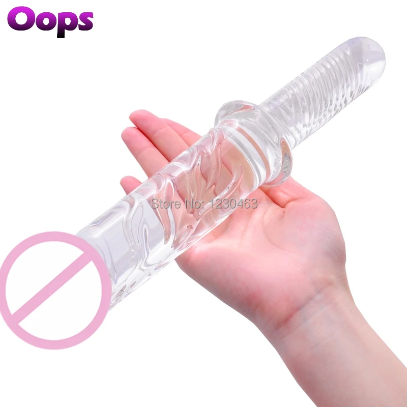 Огромный Pyrex кристаллический фаллоимитатор для женщин стеклянные