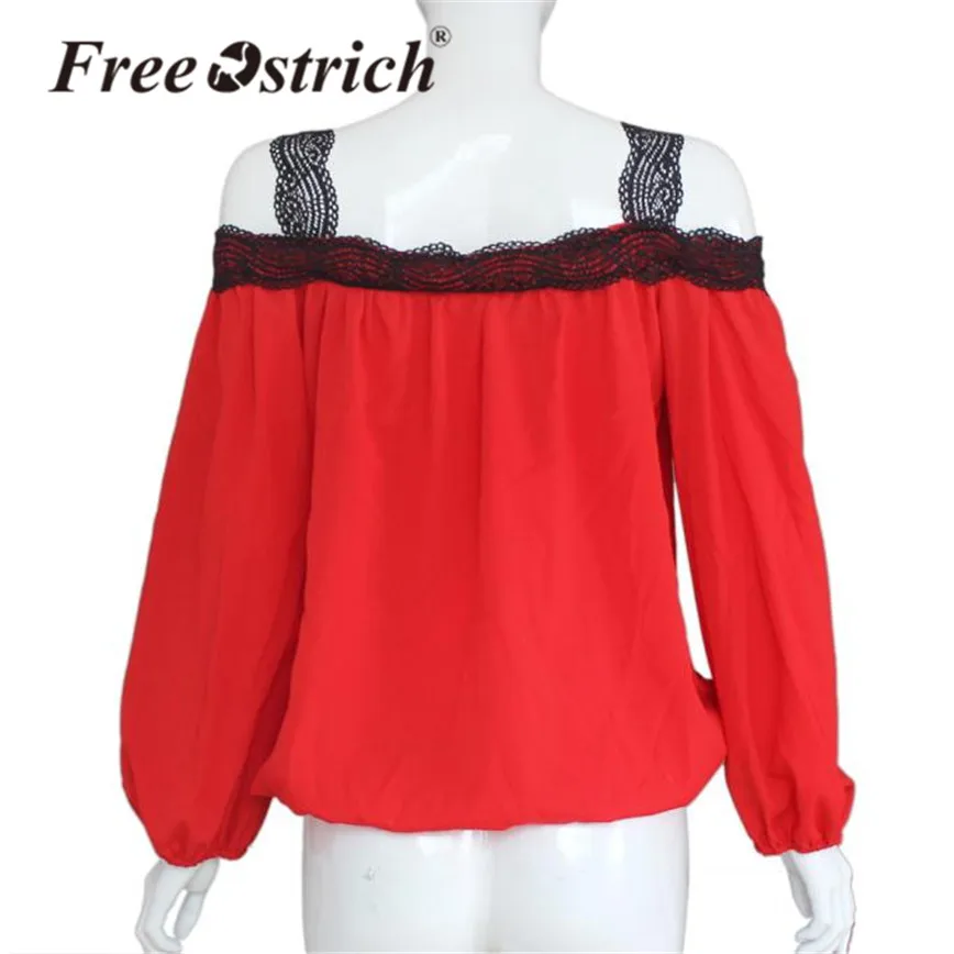 Бесплатная Страусиная Роскошная шифоновая кружевная блузка для женщин с