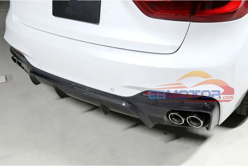 Задний диффузор из настоящего углеродного волокна для BMW F16 X6 M Sport 2014UP B417|diffuser|diffuser