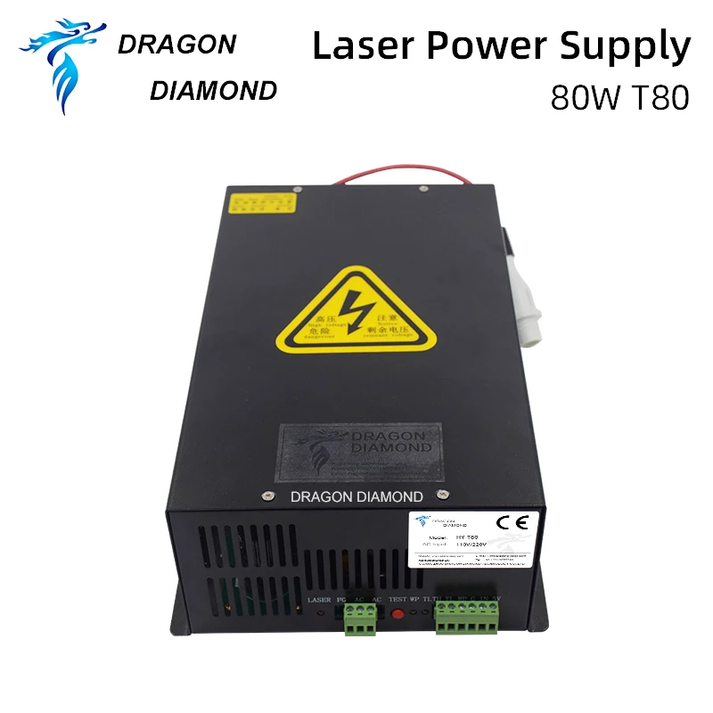 CO2 лазерный 80 Вт Питание HY T80 для станок гравировки и резки|supply power|machine |