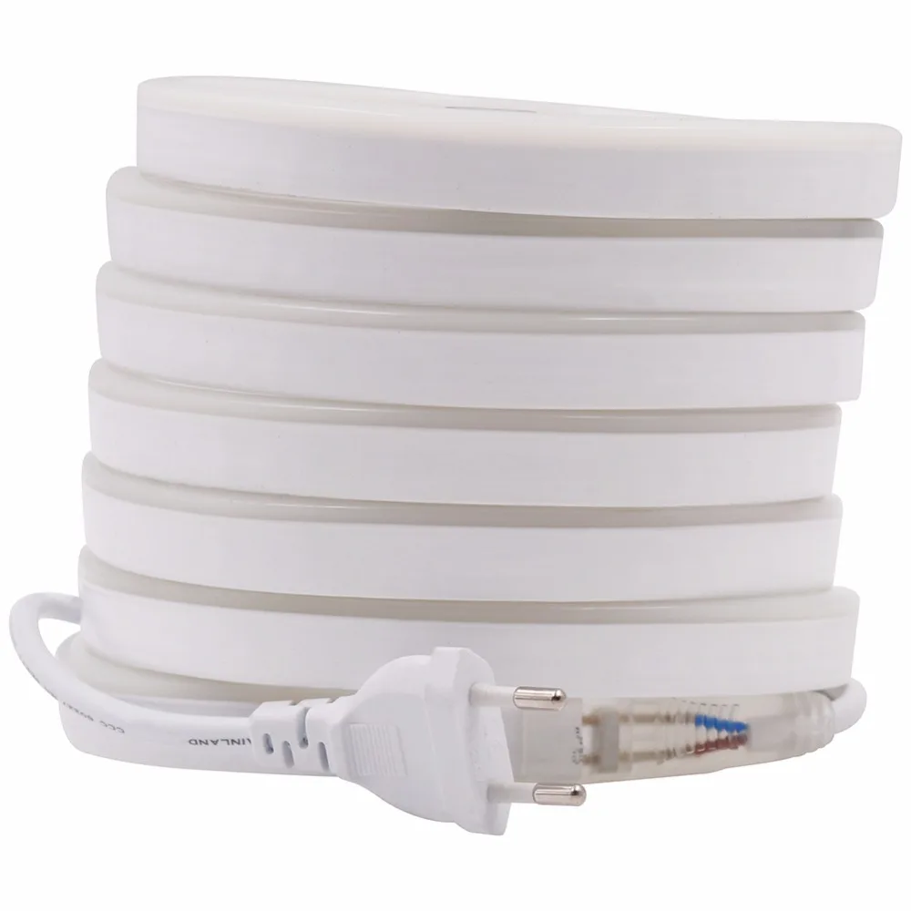 Гибкий светодиодный неоновый шнур RGB 220 В светильник м 3 1 25 50 100 для помещений и