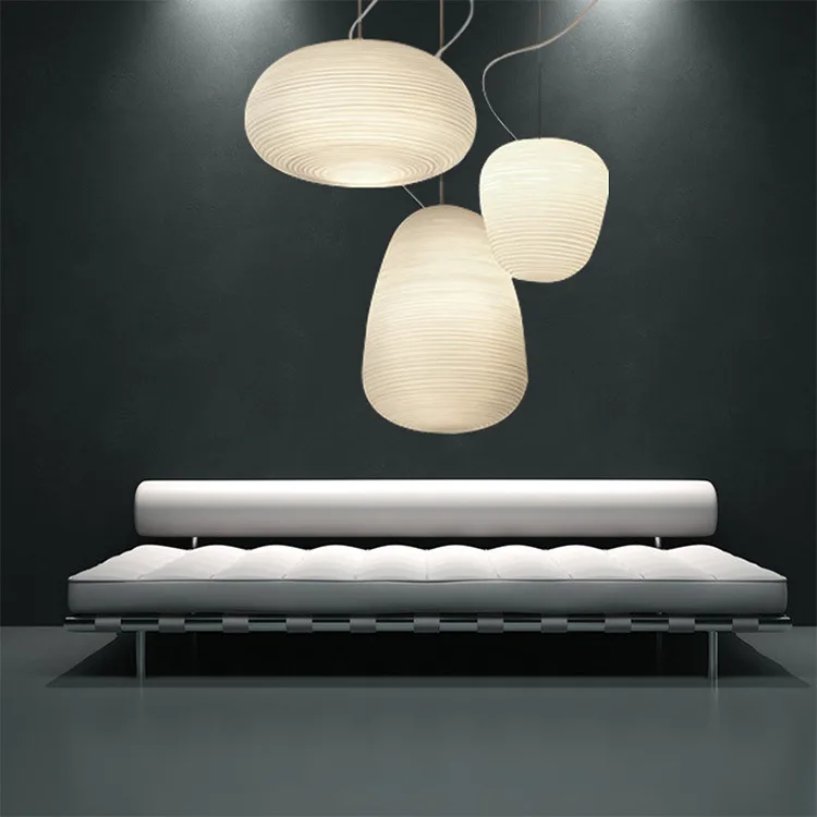 Скандинавские креативные белые стеклянные висячие лампы Foscarini, обряд E27, подвесной светильник для столовой, гостиной, бара, ресторана