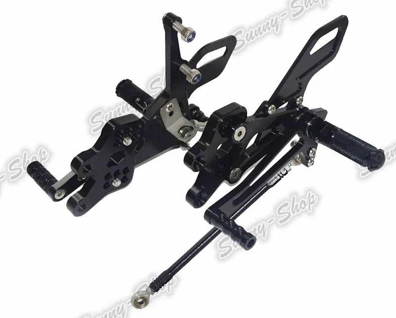 Waase ЧПУ Регулируемый Rcing Rider Сзади наборы для ухода за кожей Rearset Подножка для ухода за кожей ног колышки Kawasaki Ninja ZX10R ZX-10R 2004 2005 - Цвет: Black