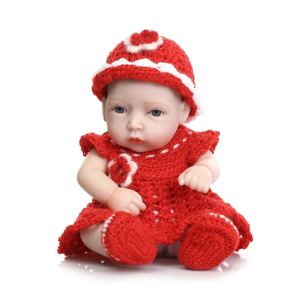 NPK 10-дюймовая Милая миниатюрная Кукла Reborn Baby Boy Реалистичная полностью виниловая