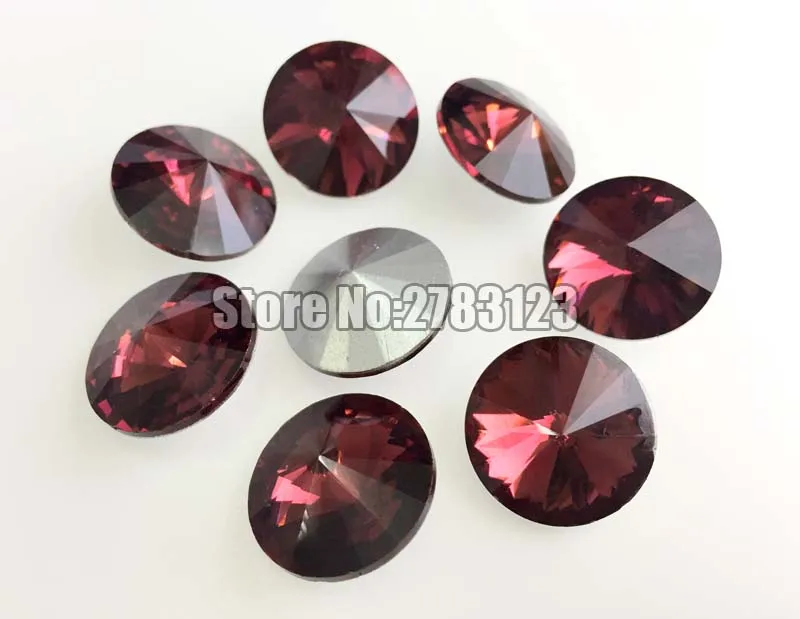 Круглые стеклянные винно красные стразы SWYP018 россыпью для самостоятельного