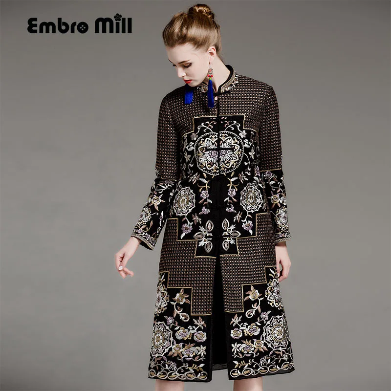 Высококачественная осенне зимняя искусственная ветровка кожа винтажная вышивка