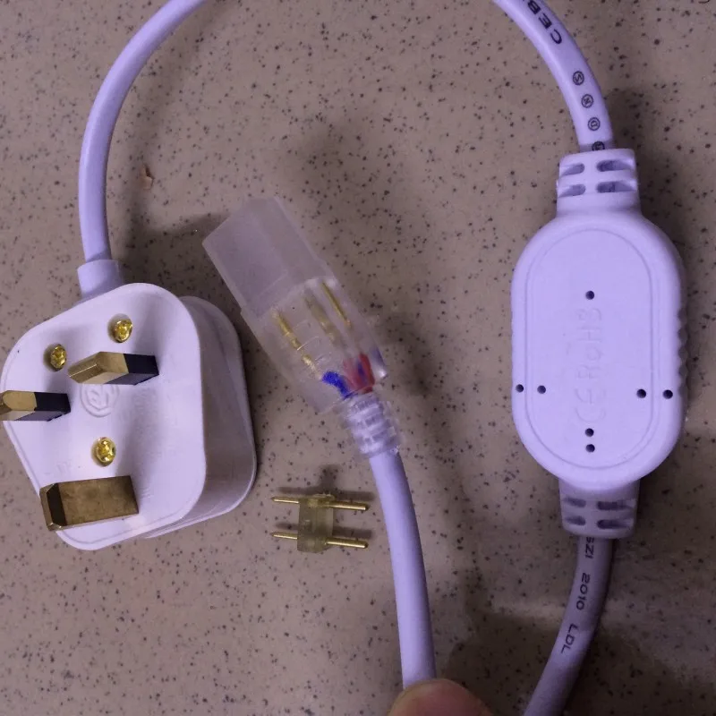 Светодиодная лента 220 в 240 В IP67 водонепроницаемая 5050 SMD световая веревка теплый
