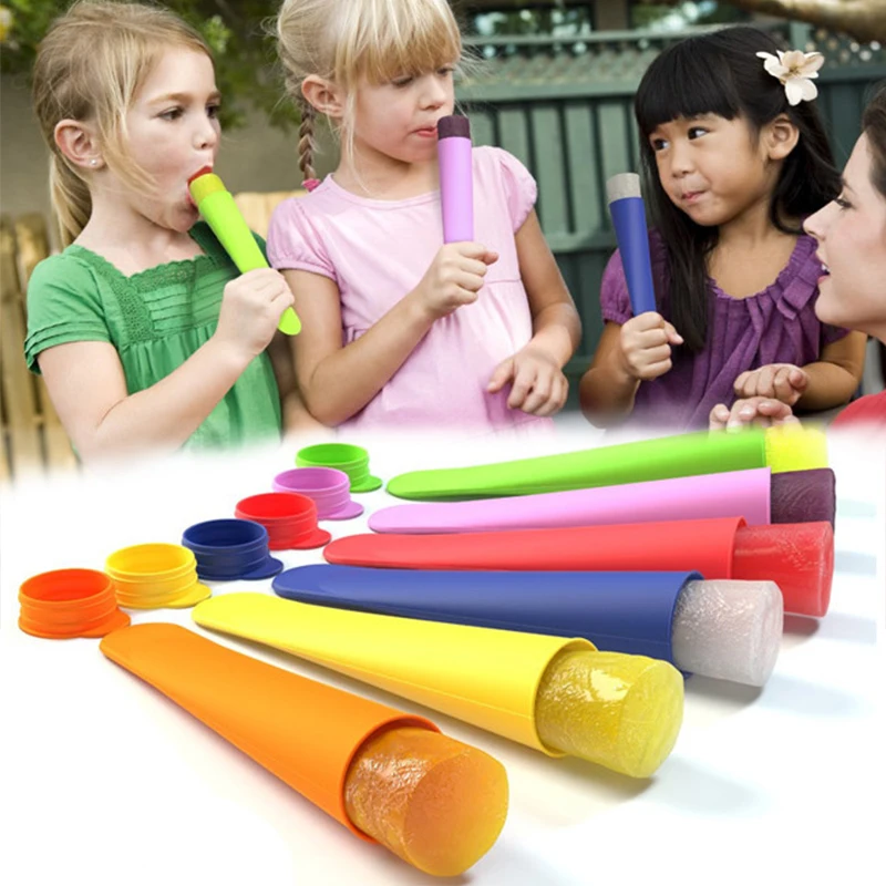 4 шт./компл. Chindren Лето Popsicle Maker Мороженое Mold Еда Класс силиконовые Замороженные Поп