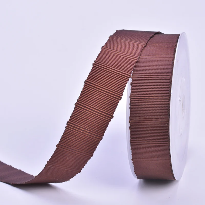 black coffee 855 Яма Slubby Petersham лента 9 16 25 38 мм 50 ярдов/рулон 3/" 5/8" " 1,5" дюймов для Diy подарки ручной работы ремесла тонкая лента для украшения - Цвет: black coffee 855