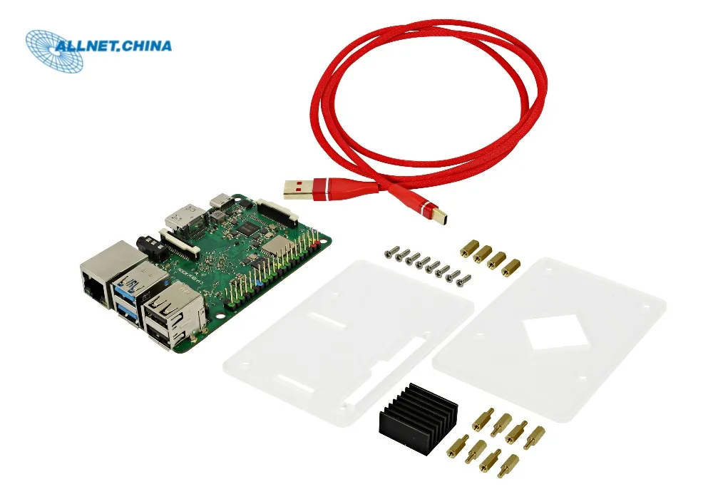 Подходит для ТВ приставки RK3399 SBC ROCK PI 4B макетная плата 4 Гб V1.4 с 2 4/5 ГГц WLAN/Bluetooth 5 0