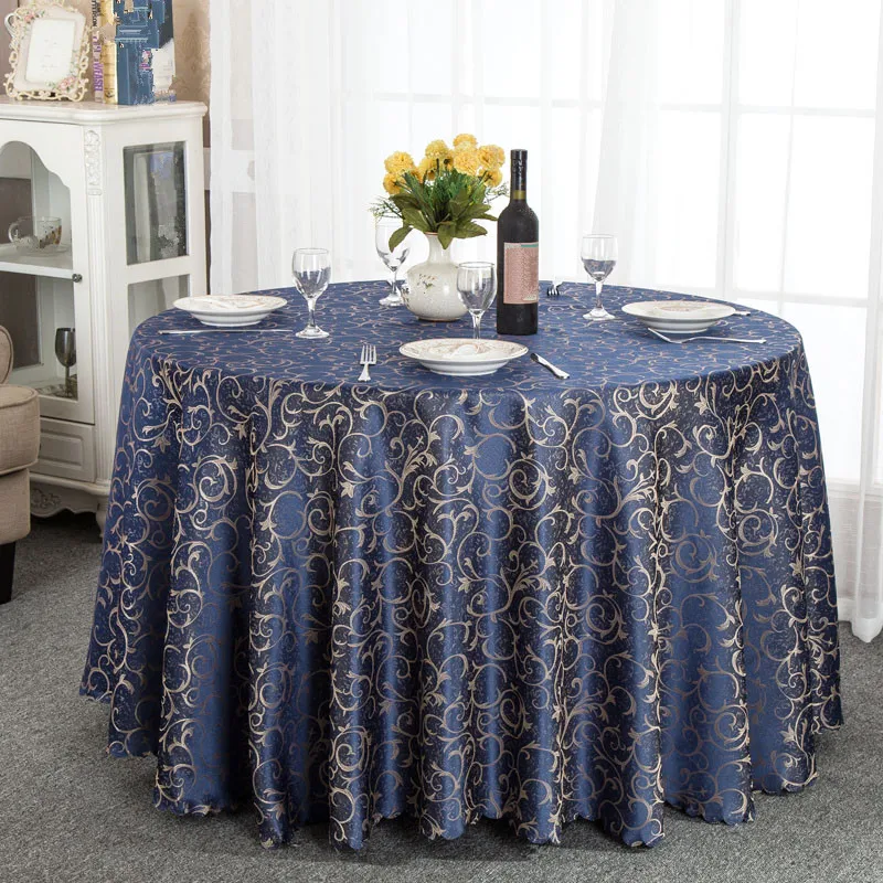 Круглая прямоугольная скатерть из полиэстера столовая посуда экономичная