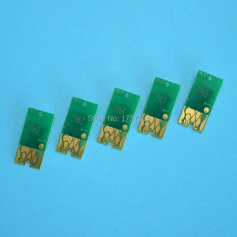 5 комплектов T5961-T5964/T5968 сбрасываемый картридж чип для Epson Stylus Pro 7700 принтер |