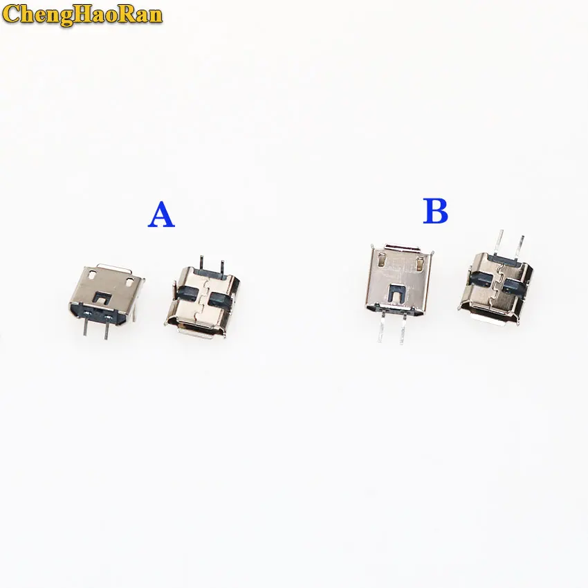 ChengHaoRan USB 90 Степень погружения 2 Pin Разъемы пластиковый корпус Micro разъем Jack Tail Plug